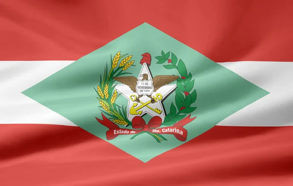 Flaga stanu santa catarina - Brazylia — Zdjęcie stockowe