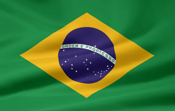 Flagga Brasilien Stockbild