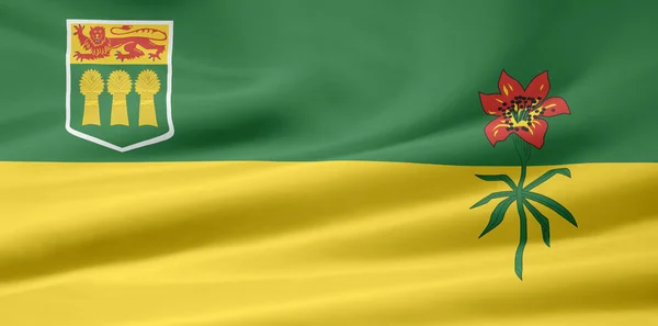 加拿大-萨斯喀彻温的旗子 — 图库照片