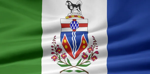 Flag of Yukon - Canada — Stock Photo, Image