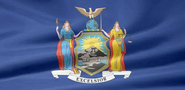 Flaga stanowa Nowego Jorku - usa — Zdjęcie stockowe
