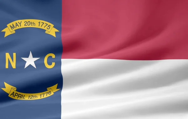North Carolinas flagga — Stockfoto