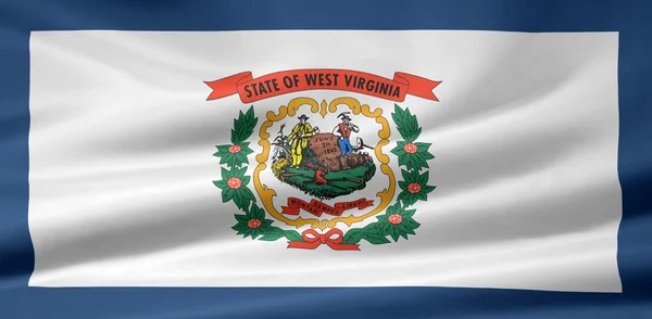 西弗吉尼亚州-美国的旗子 — 图库照片