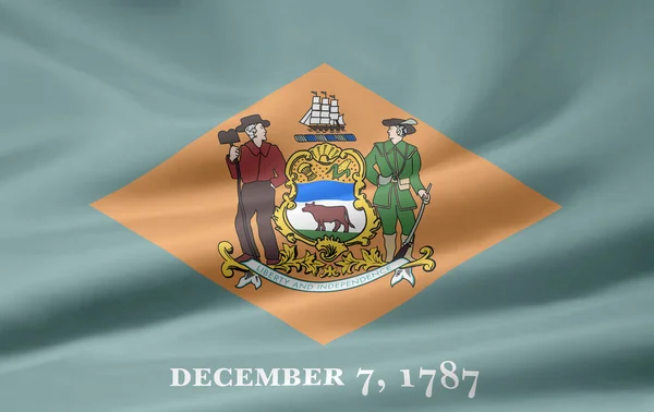 デラウェア州 - アメリカ合衆国の旗 — ストック写真