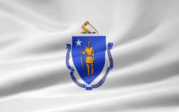 马萨诸塞州-美国的旗子 — 图库照片
