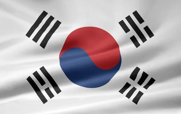 Vlag van Zuid-Korea — Stockfoto