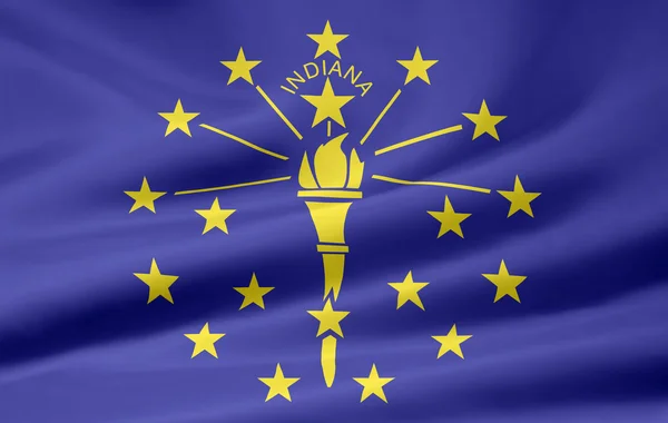 Прапор штату Індіана - США — стокове фото