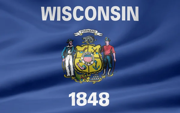 Flagge von wisconsin - USA — Stockfoto