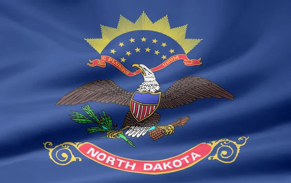 North dakota - usa flagga — Stockfoto
