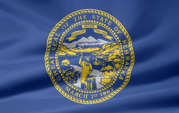 Flagga nebraska - usa — Stockfoto