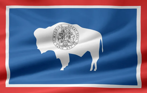 Wyoming - usa zászlaja — Stock Fotó