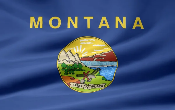 Montana - usa zászlaja — Stock Fotó