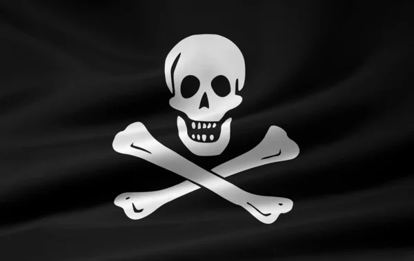 Pirate vlag van jolly roger — Stockfoto