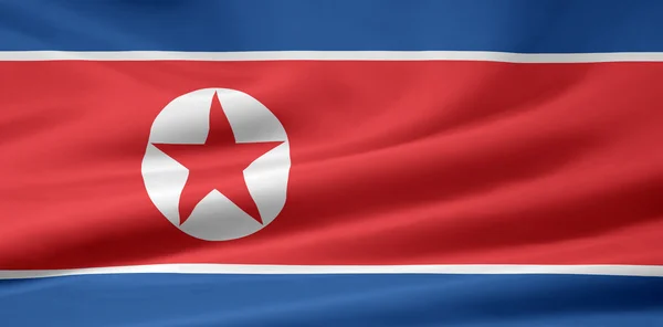 Bandera Korei Północnej — Zdjęcie stockowe