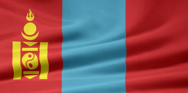 Bandiera della Mongolia — Foto Stock