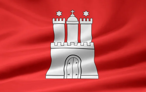 Σημαία του Αμβούργου — Φωτογραφία Αρχείου