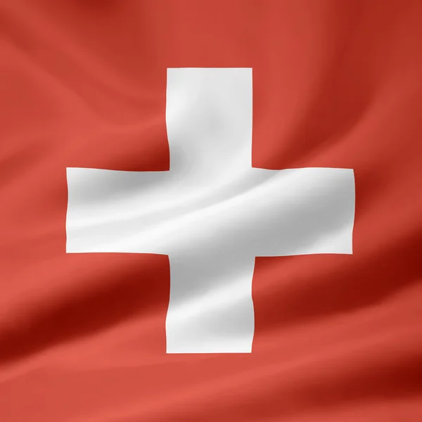 瑞士国旗 — 图库照片
