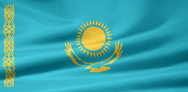 Flagge von Kasachstan — Stockfoto