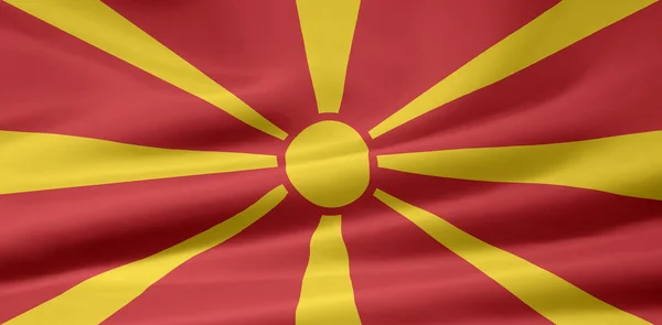 Macedónia lobogója — Stock Fotó