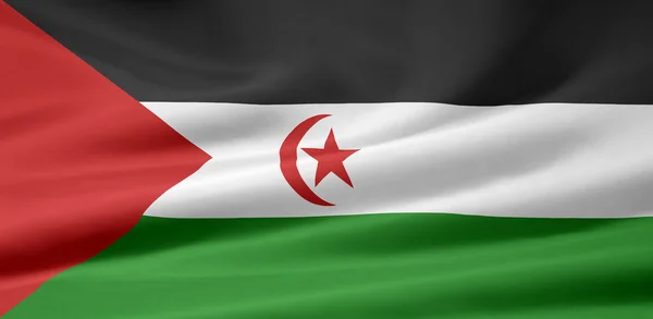 Sahrawi のアラビアの民主共和国の旗 — ストック写真