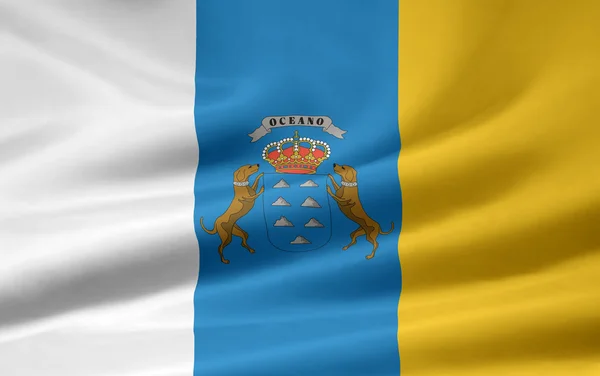 Bandiera delle Isole Canarie — Foto Stock