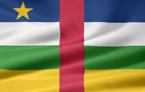 Прапор Центрально-Африканська Республіка — стокове фото