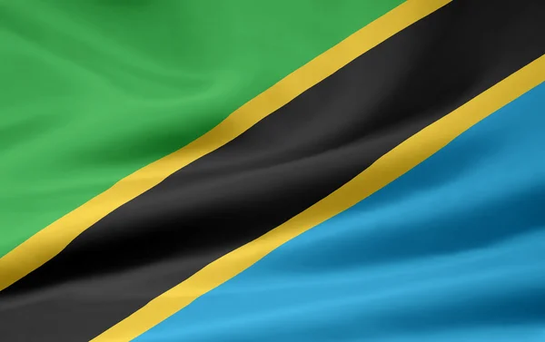 Vlag van tanzania — Stockfoto
