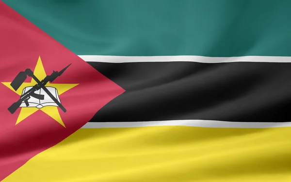 Flagge von Mosambik — Stockfoto