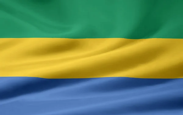 Gabon Cumhuriyeti bayrağı — Stok fotoğraf