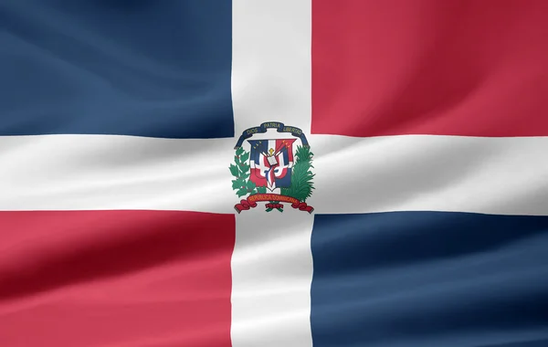 A Dominikai Köztársaság zászlaja도미니카 공화국의 국기 — 스톡 사진