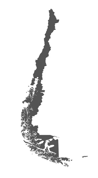 Mapa do Chile - isolado — Fotografia de Stock
