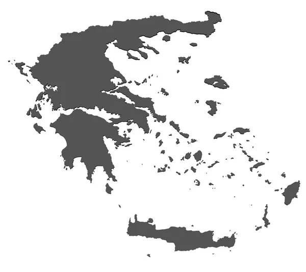 Mappa di Grecia- isolato — Foto Stock