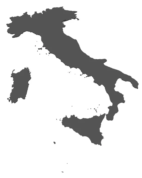 Karte von Italien - isoliert — Stockfoto