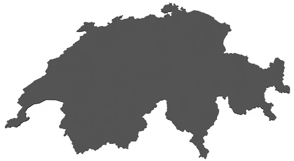 Карта Швейцарія - ізольовані — стокове фото
