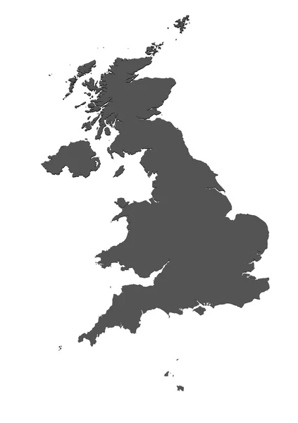 Карта Великобритании - изолированная — стоковое фото