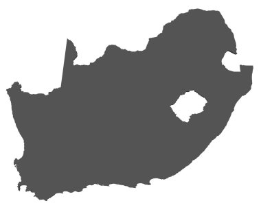Map of South Africa - isolated clipart