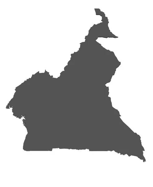 Карта Камеруна — стоковое фото