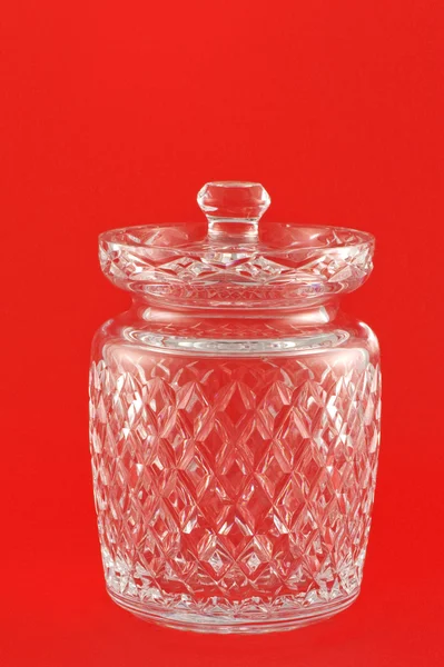 Kryształ szklany słoik — Zdjęcie stockowe