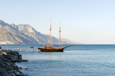 kardamena Harbor ahşap tekne