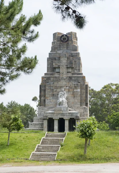 stock image Salve Regina Marium Monument, Galicia, Spain