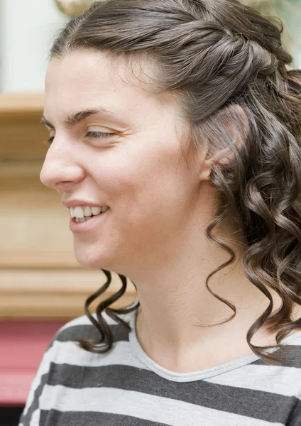 Closeup of a Brides Hair — Stock Photo, Image