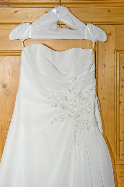 Closeup of Brides Dress — Stock Photo, Image