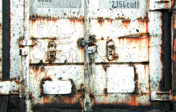 Parte de trás de um recipiente antigo — Fotografia de Stock