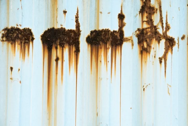 Rust on an old corrugated iron sheet — Stock Photo, Image