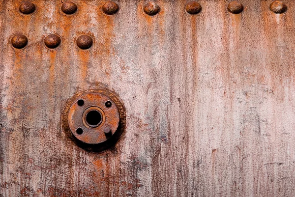 Fargerike rustkonstruksjoner på en dampmaskin – stockfoto