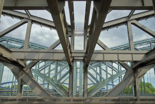 stock image Industrial age steel bridge