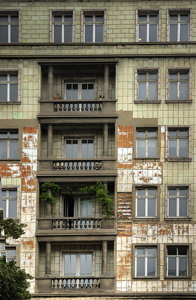 Building Facade in East Berlin, Friedrichshain