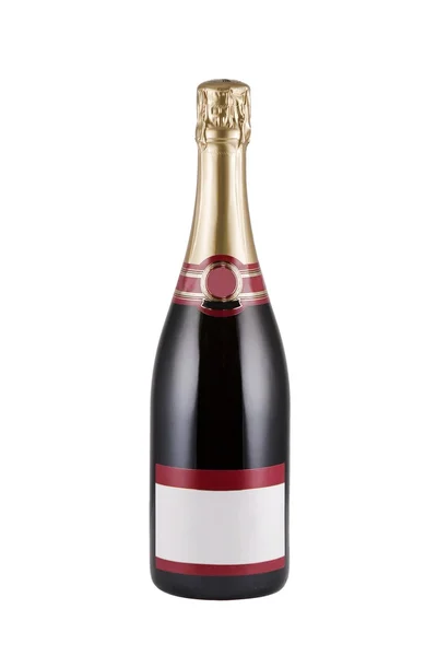 Láhev šampaňského s prázdný popisek — Stock fotografie