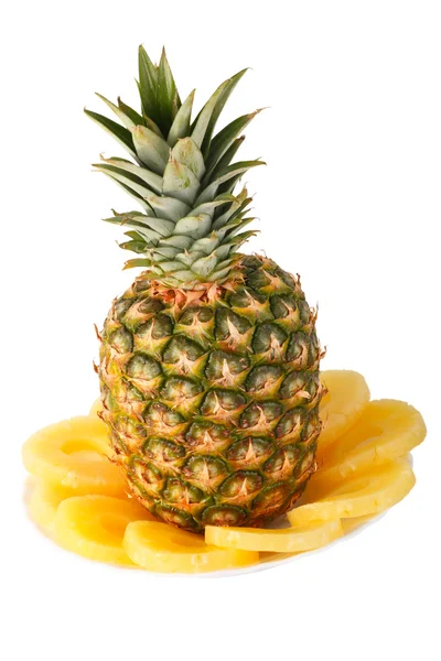 Pineapple and Pineapple Slices — Stock Photo, Image