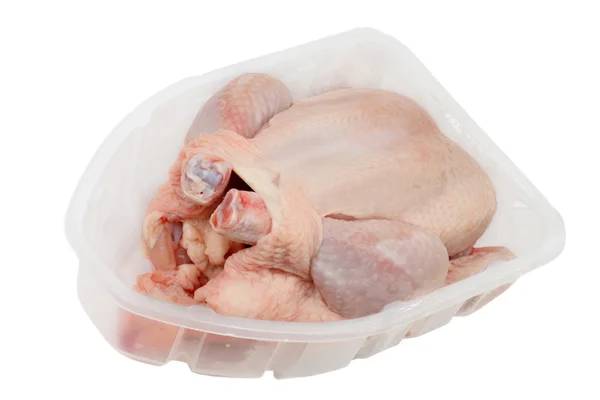 Hühnerkadaver in einem Paket — Stockfoto